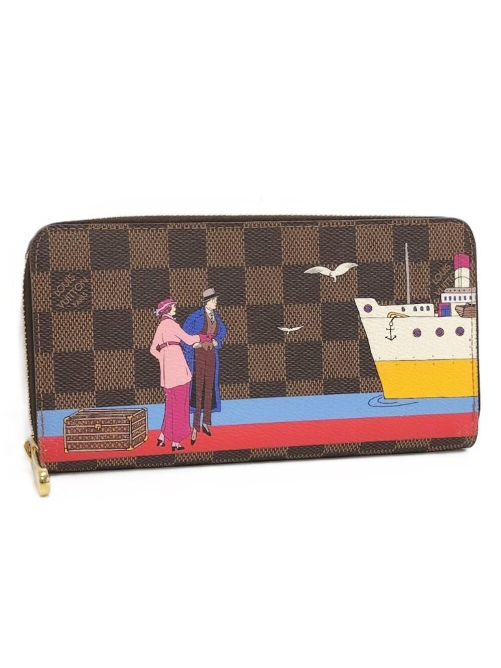 Louis Vuitton Zip Around Wallet Zippy Atlantic Cruise Damier